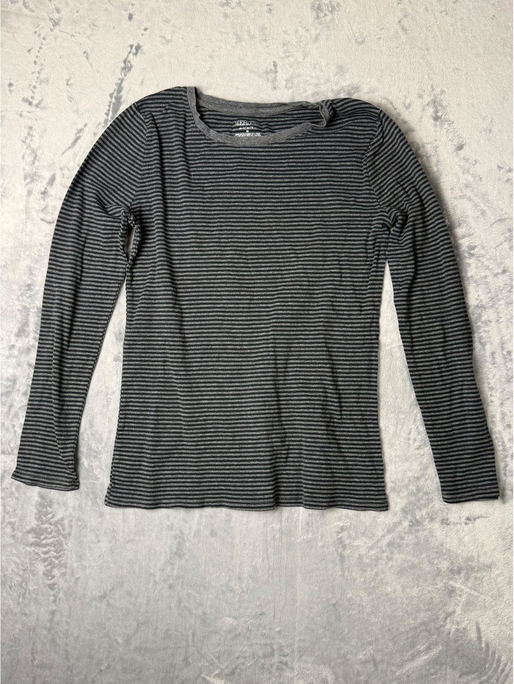 Merona The Ultimate Tee Long Sleeve Striped Shirt Medium
